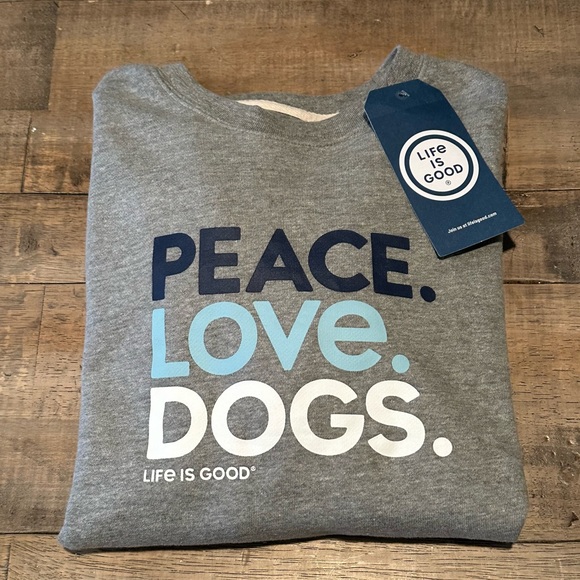 NWT Life is Good women’s XS gray terry crewneck sweatshirt. - Picture 3 of 5